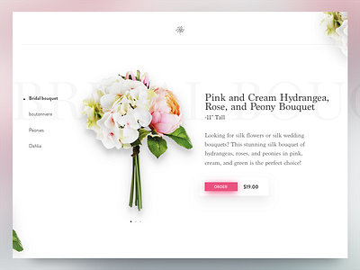 Flowers buy colors design flowers minimal shop store ui ux