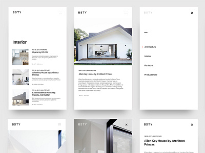 Blog Minimal interior design app architecture blog design minimal picture profile search ui ux white