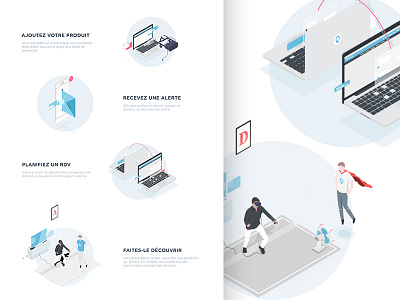 How It Work for Demooz 🚀 computer design howitwork illustration illustrator ui wip