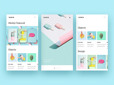 SADIK V.2 brutal brutalism design minimal pastel rock sketch ui vector