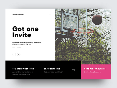 One Dribbble invite to giveaway