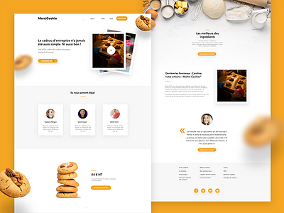 Mercicookie cookies design parallax product page website whitespace