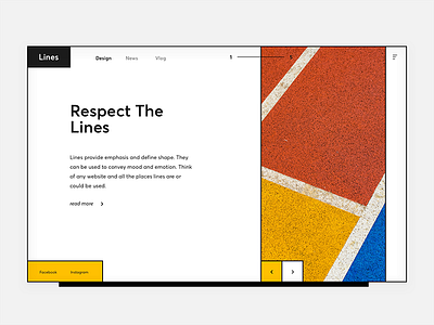Respect the lines like Piet Mondrian blog layout lines minimal ui ux web