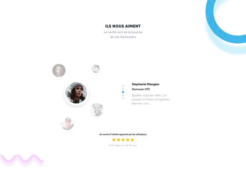 Testimonial Matter animation gif minimal movie testimonial ui ux web design website white