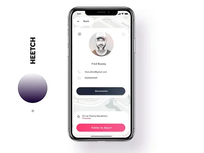 Heetch profile animation animation app branding design ios iphone logo minimal ui ux vector white