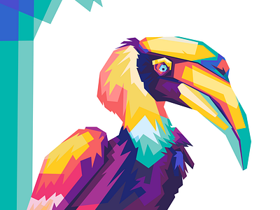 Bird in wpap pop art