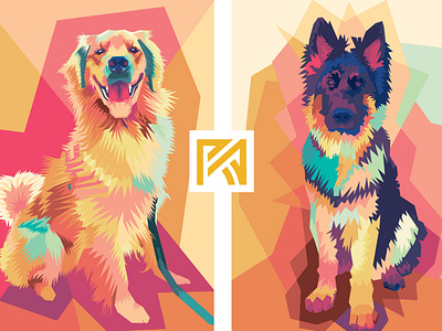 Dog in wpap pop art portrait amazing animal art artwork colorful design digital dog illustration pet pop pop art pop art portrait popular portrait poster poster art poster design print wpap