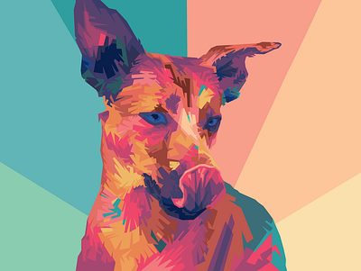 Dog into wpap pop art portrait illustration amazing animal art artwork colorful dog dog illustration illustration pets pop art popular portfolio portrait portrait art print wpap