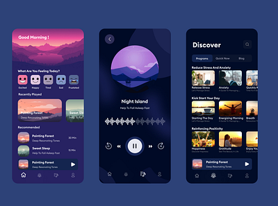 Meditation App for Mobile 3d animation app branding design graphic design icon illustration logo ui