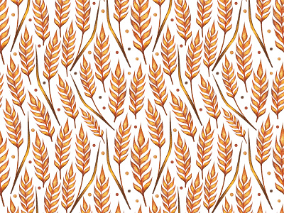 Bread seamless pattern wreath adorable background bakery brown clipart cute field graphic illustration pattern