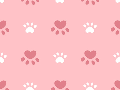 Cat paws seamless pattern