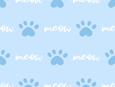 Cat seamless pattern clipart cute graphic illustration kitty