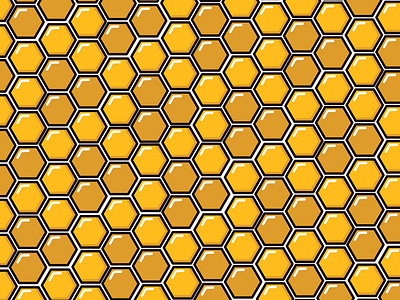 Pattern with honeycombs