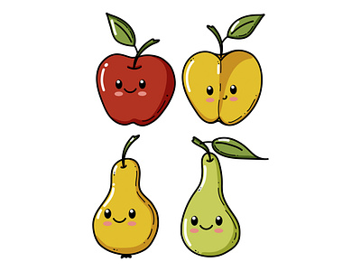 Cute fruit for juice packing adorable clipart cute graphic illustration
