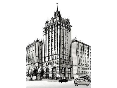 Series of postcards with Kharkiv illustration