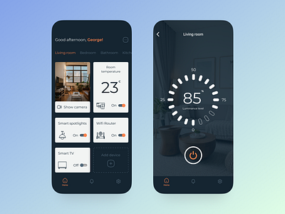 Smart home App Concept app concept creative design designer figma design follow like minimal mobile mobile app smarthome ui uiux web webdesign