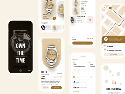 E-Commerce luxury wristwatch mobile app app design ecommerce ui