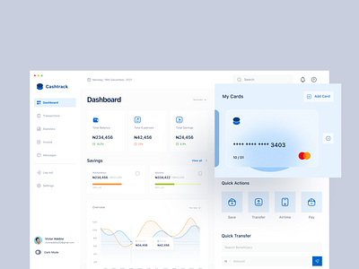 Financial Dashboard Design banking app banking dashboard dashboard financial dashboard product design ui design uiux design web app