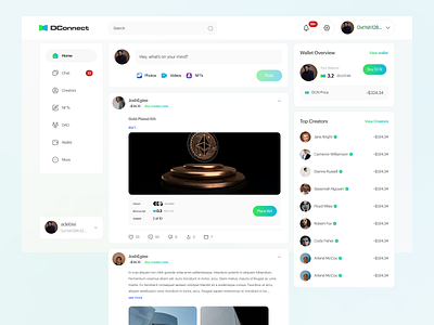 DConnect - Decentralized Social Media - Home Page