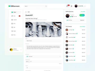 DConnect - Decentralized Social Media - Create NFT (1) creator