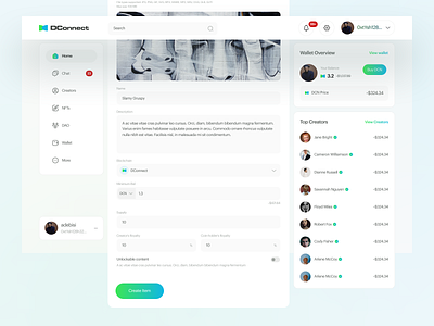 DConnect - Decentralized Social Media - Create NFT (2) creator