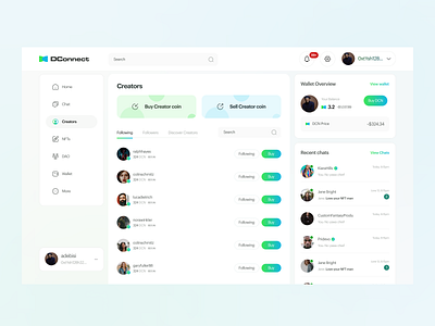 DConnect - Creators' page