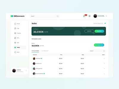 DConnect - Wallet creator wallet