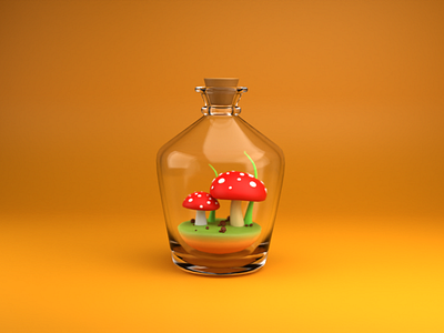 Glass Bottle 3d bottle glass