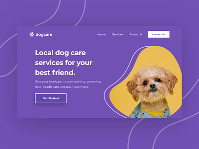 Dog Care Web Design adobe illustrator adobe xd business website design dog dog web figma graphic design pet pet web photoshop sketch uiux uiux design user experience user interface web web design website website design