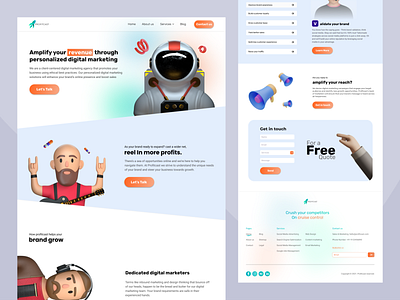 Profitcast Landing page for Digital marketing Agency