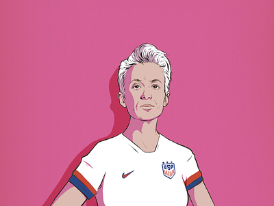 Megan Rapinoe art football illustration portrait soccer