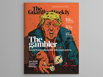 The Gambler art comic horror illustration political portrait trump