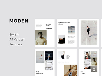 MODEN - A4 Vertical Template Layout