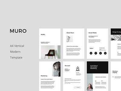 MURO - Modern A4 Vertical Template