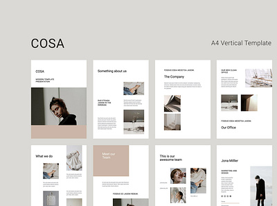 COSA - Vertical A4 Template Layout branding catalog design google slides guidelines inspiration keynote layout magazine marketing minimal modern portfolio powerpoint presentation simple slides template vertical a4