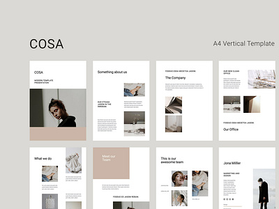 COSA - Vertical A4 Template Layout branding catalog design google slides guidelines inspiration keynote layout magazine marketing minimal modern portfolio powerpoint presentation simple slides template vertical a4