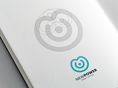 NewPower app branding icon logo mark monogram sketch