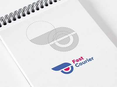 Fast Courier Logo app brand branding courier grid icon identity logo mark process shape startup