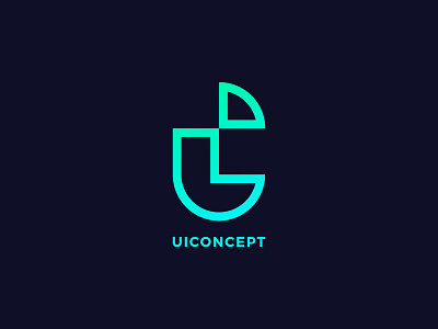 Ui Works Letter Logo brand design gradients inspiration label letter line logo mark minimal template ui