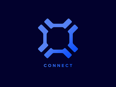 Connect Logo app branding design gradients inspiration label line logo mark process ui