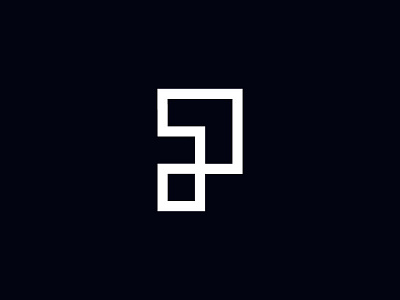 P Letter + Square Logo branding concept design idea inspiration letter logo mark p pixasquare square ui