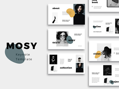 MOSY - Modern Template branding creative design icon inspiration keynote lookbook magazine minimal modern pitch portfolio presentation simple slides slideshow template ui vector