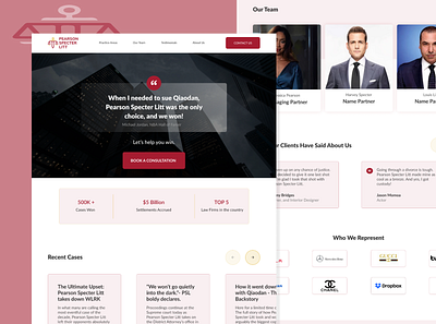 Law firm website home page design product design ui ux uxui