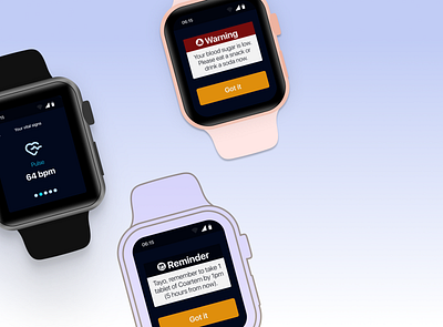 Wearable health app concept design product design ui ux uxui