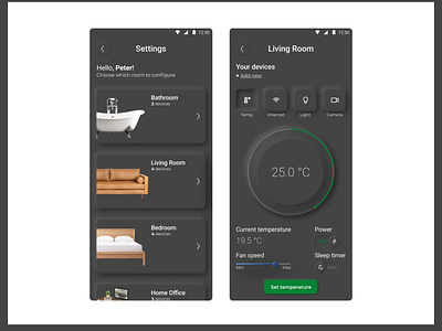 Smart Home Settings Android View