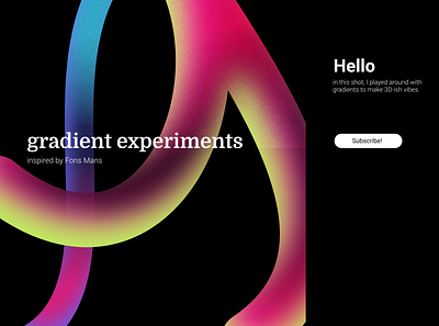 Gradient Experiments 3d branding graphic design motion graphics ui