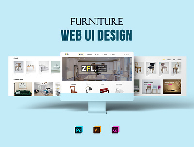 Furniture Company Web UI Design. appdesign dribble graphic design landing page product design ui ui design ui ux ui ux design uidesigner uiuxdesign userexperience userinterface ux design uxprocess web design web ui webdesign website