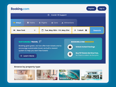 Booking Design Concept branding ui ux