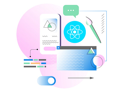 react course illustration design advertising app illustration logo minimal minimalism ui ux vector web