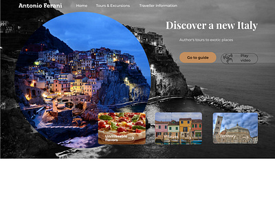 Italy guide website branding design figma logo ui ux